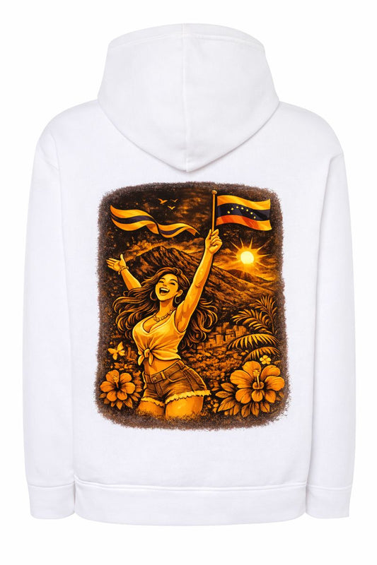 Hoddie celebración Venezolana Posterior